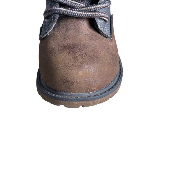 Oshkosh 1895 USA Boys Size 5 Toddler Brown and Gray Hiking Boot Shoe Preloved - Picture 4 of 7